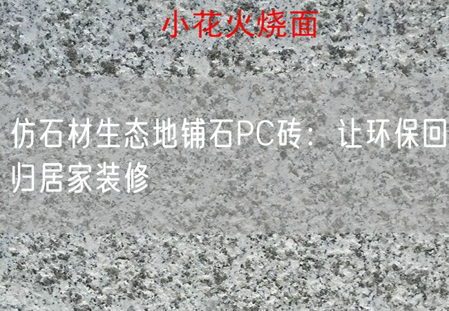 仿石材生態(tài)地鋪石PC磚：讓環(huán)?；貧w居家裝修